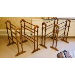 Four 20th Century pine towel rails. (4)