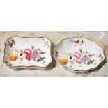 " Royal Crown Derby posies pin dishes and a Crown Ducal Art Deco bowl decorated with flowers.