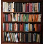 A quantity of books on 6 shelves to include Penguin books, fiction, art reference etc.