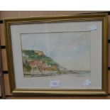 Two Frank Baxter watercolours of coastal scenes, both 17 x 26 cms approx