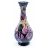 Moorcroft Pottery: A Moorcroft Collectors Club 'Fuschia' pattern vase designed by Rachel Bishop.