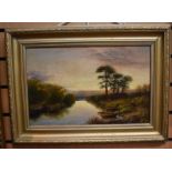 Attributed to George Turner, River Wye, titled verso, oil on canvas, 25 x 40cm, unsigned