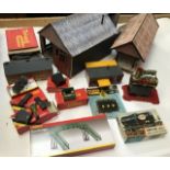 Railway: quantity of 00 gauge railway accessories to include buildings, power controllers, books,