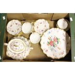 A collection of mid to late 20th Century Royal Crown Derby Royal Antoinette china tea wares
