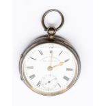 Chester silver early 20th Century pocket watch HS maker, for H Samuel, Manchester, The Accurate