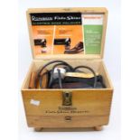 A Vintage Ronson roto-shine magnetic shoe shiner in fitted case and a Burgess vibro tool for