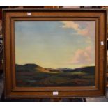 Douglas Gordon Shields attrib Hilly landscape at Sunrise oil on canvas