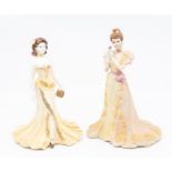 Two Coalport lady figures