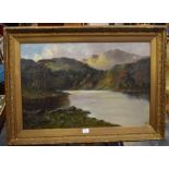 John Bates Noel (1870-1927), British, mountainous scene possibly of Scotland, oil on canvas,