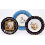 *** LOT WITHDRAWN. TO BE REOFFERED IN FINE ART FEB 24TH*** A Sevres porcelain plate, painted