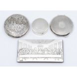 A collection of sterling and continental silver to include: a George V silver circular watch case,
