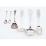 A collection of silver flatware to include:  American Interest: An American late 19th Century