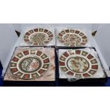 Six Royal Crown Derby boxed Christmas plates - 1995 limited edition 888/2500; 1994 limited edition