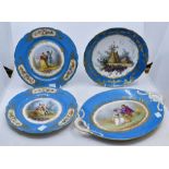 *** LOT WITHDRAWN. TO BE REOFFERED IN FINE ART FEB 24TH*** A group of Sevres plates, dishes and cup,