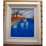 Steve Bowden (British contemporary), a pair of harbour scenes, oil on board, signed l r, 40 x 50cm/
