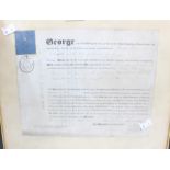 A George IV framed indenture