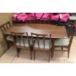 Hunters of Derby 1980's teak dining suite, six chairs, table and a sideboard
