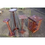 A collection of furniture, comprising Edwardian style revolving bookcase, measuring 80cm high and