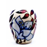Moorcroft Pottery: A Moorcroft 'Jacobs Ladder' pattern vase designed by Alicia Amison. Height approx