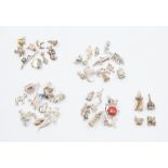 **ammeded description** A collection of various silver and white metal charms, approx 6.32 ozt