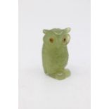 A carved Jadeite figure of an Owl