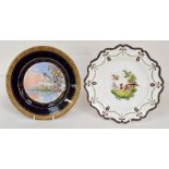 Royal Worcester hand painted plate by Johnson along with Limoges transfer and hand painted plate