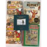 A collection of five Rupert Books, The Adventures of Rupert, The Monster Rupert 1951 plus two A