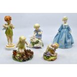 Royal Worcester figures modelled by Freda G. Doughty, February 3453; May 3455, Woodland Dance