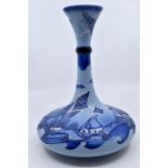 Moorcroft Pottery: A Moorcroft 'Florian Yacht' pattern vase. Height approx 23.5cm. Impressed