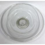 A "Facon de Venise" soda glass tazza with folded foot and rim.  Note: This tazza is an English form