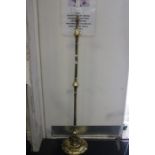 A Royal Worcester table lamp, bronzed table lamp, hall mirror, brass standard lamp and a signed