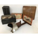 An Edison Standard Phonograph, stereoscopic viewer and cards, black telephone