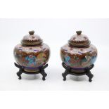*** LOT WITHDRAWN. TO BE REOFFERED IN FINE ART FEB 24TH*** A pair of cloisonne vases and covers,