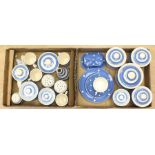 Two boxes of assorted TG Green & Co. ceramics, to include blue and white jars and others.