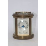 Matthew Norman day night display repeater brass carriage clock, Swiss made 1981 with key ***