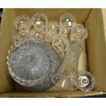 *** LOT WITHDRAWN *** A large collection of various items of pressed/moulded, cut, etched glassware