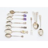 A collection of four early 19th Century OEP silver teaspoons, various dates and makers, 2.25zt and