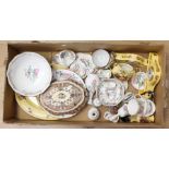 A collection of Crown Staffordshire china items along with Aynsley Orchard Gold