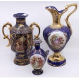 *** LOT WITHDRAWN. TO BE REOFFERED IN FINE ART FEB 24TH*** A continental twin handle vase,