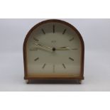 A 1960's Smiths 8 day mantel clock, light mahogany case