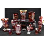 *** LOT WITHDRAWN. TO BE REOFFERED IN FINE ART FEB 24TH*** A good collection of ruby glassware,