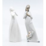 A Nao style figure with Royal Doulton figure Images Thankful