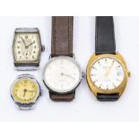 Two 1970's watches, to include a vintage gents Timex, round silvered dial with baton and numbers