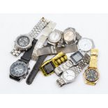 A collection of gents wristwatches including Seiko Automatics