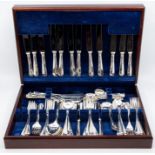 A six piece EPNS AI Sheffield flatware service rattail pattern by Hiram Wild Sheffield in fitted