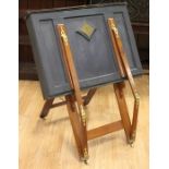 A 19th Century mahogany easel/folio stand, brass mounts *** Provenance: from the Estate of the