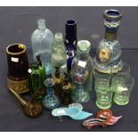 *** LOT WITHDRAWN. TO BE REOFFERED IN FINE ART FEB 24TH*** Coloured glassware - bottles, vases,