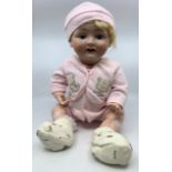 Franz Schmidt & Co., early 20th century bisque head baby doll, marked to head 'F.S & Co. 1272/58