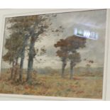 Samuel John Lamorna Birch, RA, RWS (Newlyn School 1869-1955), Windy Trees, watercolour, signed,