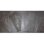 Four Lorrain, Nancy, France design glass panels for wall lights (4)